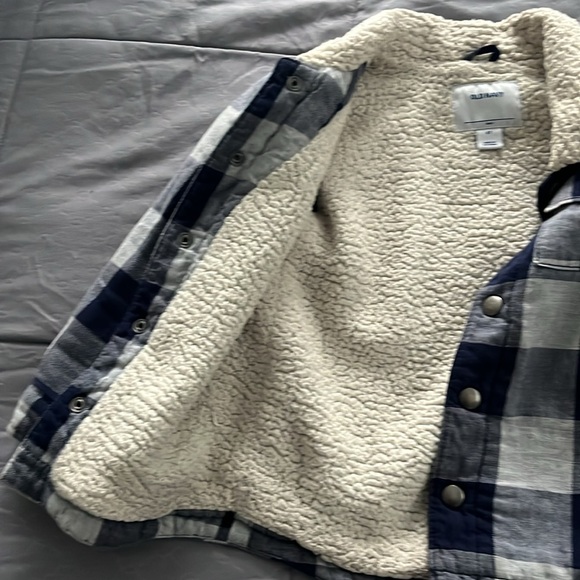 Old Navy Plaid Sherpa Coat - Picture 3 of 5